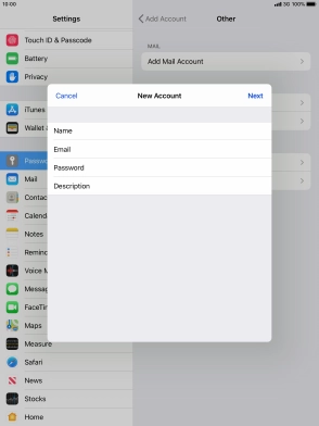 Press Description and key in the required name.