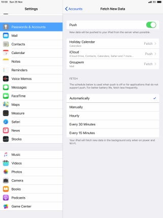 Press the indicator next to 