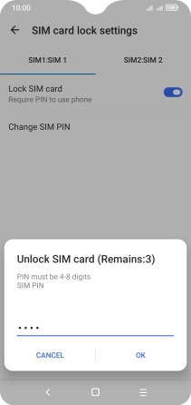 Key in your PIN and press OK.