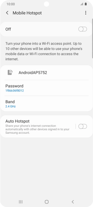 Press the menu icon.