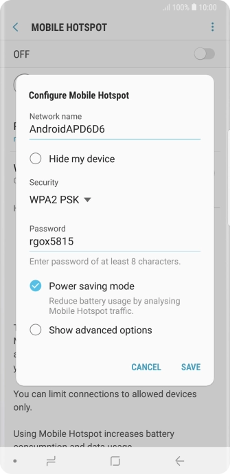 Press the field below 