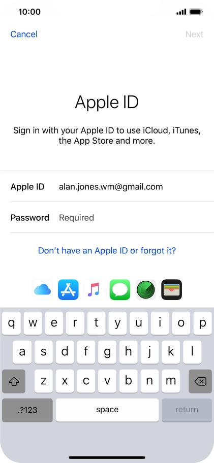 Press the field next to 