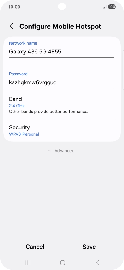 Press the field below 