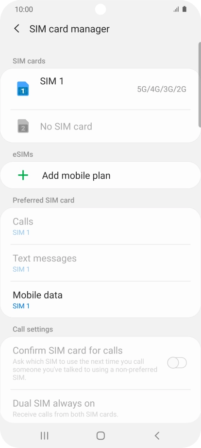 Press Add mobile plan.