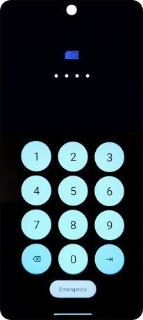 If you're asked to key in your PIN, do so and press arrow right.