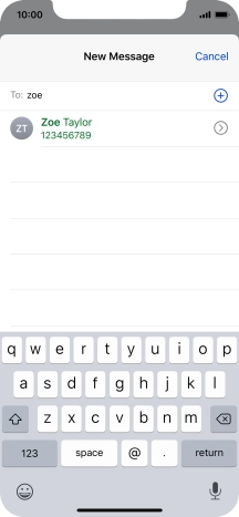 Press the required contact.