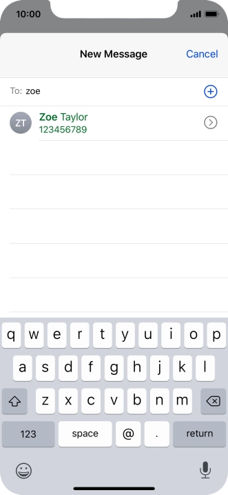 Press the required contact.