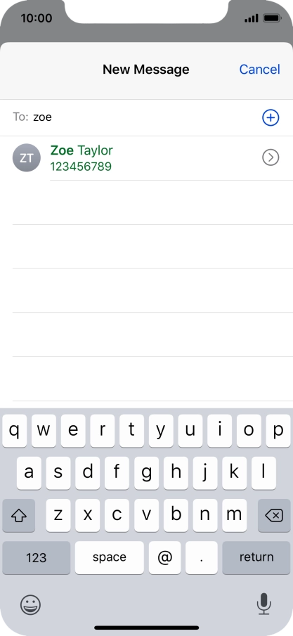 Press the required contact.