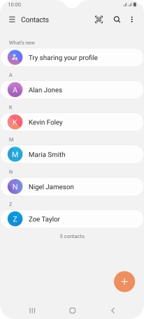 Slide your finger right starting from the left side of the screen.