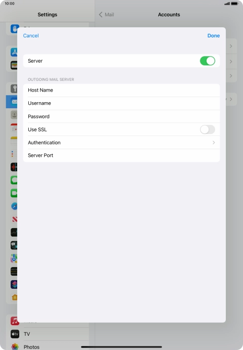 Press Authentication.