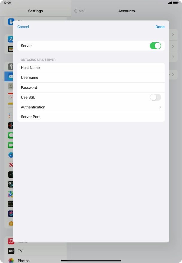 Press Authentication.