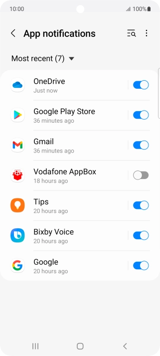 Press the drop down list.