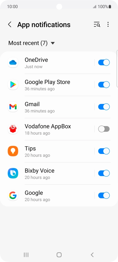 Press the drop down list.