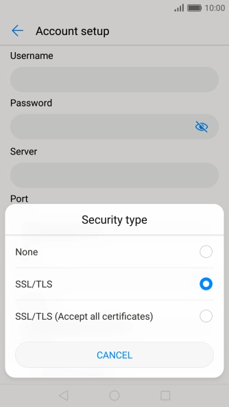 Press None to turn off the function.