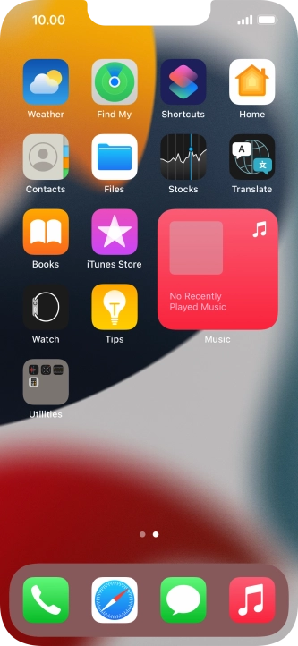 If you're using a Widget Stack: slide up or down on the stack to select the required widget.