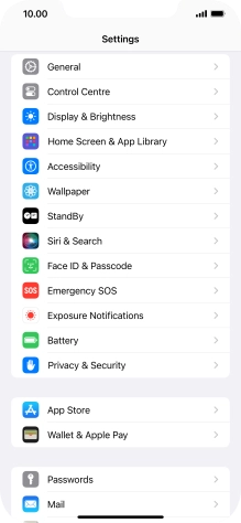 Press Face ID & Passcode.