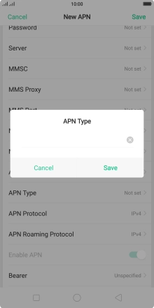Key in mms and press Save.