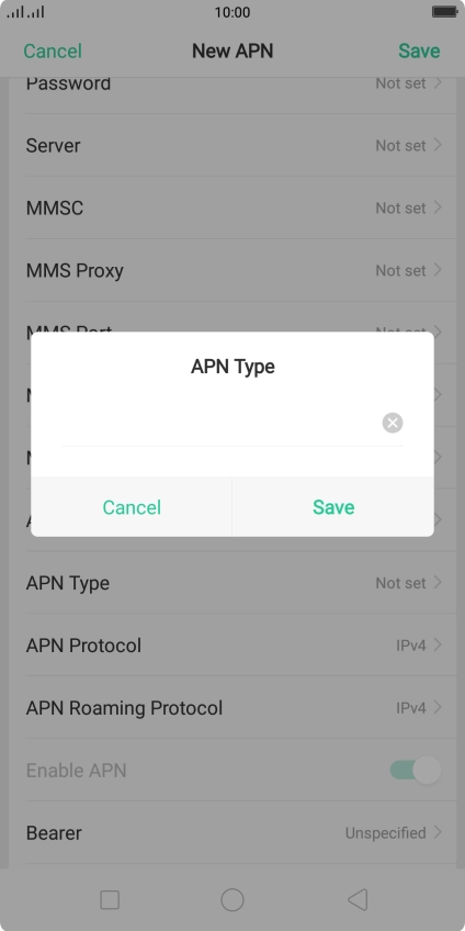 Key in mms and press Save.