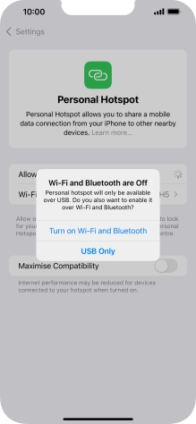 If Wi-Fi is turned off, press Turn on Wi-Fi and Bluetooth.