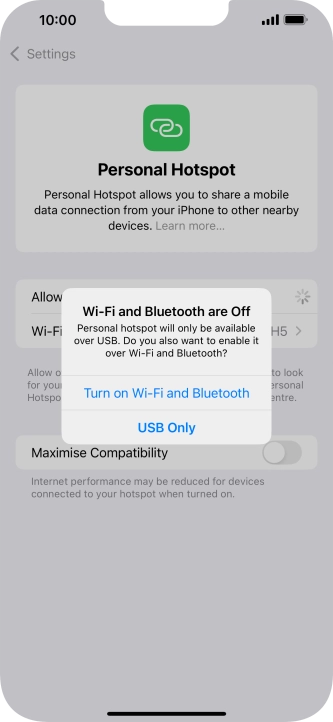 If Wi-Fi is turned off, press Turn on Wi-Fi and Bluetooth.