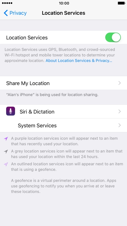 Press the indicator next to 