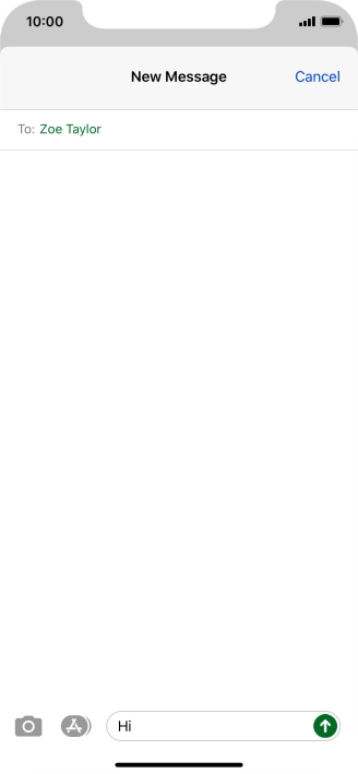 Press the send icon.