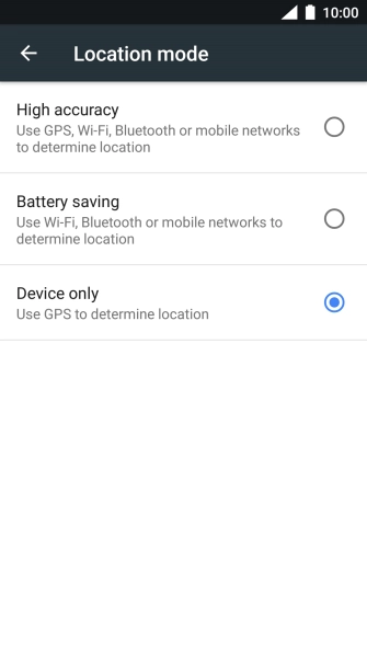 If you select High accuracy, your phone can find your exact position using the GPS satellites, the mobile network and nearby Wi-Fi networks. Satellite-based GPS requires a clear view of the sky.