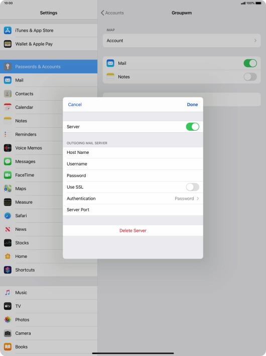 Press Authentication.