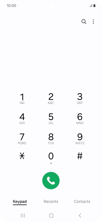 Press the menu icon.