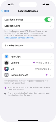 Press the required app.