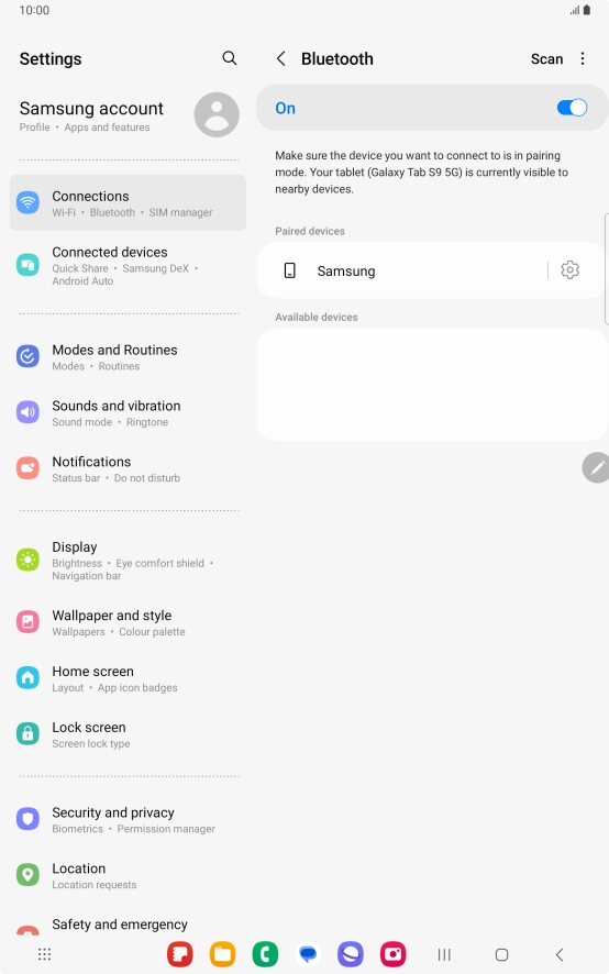 Press the Home key to return to the home screen.