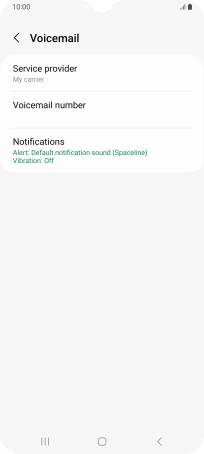 Press Voicemail number.