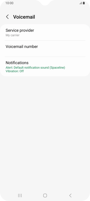 Press Voicemail number.