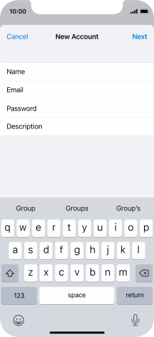 Press Description and key in the required name.