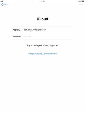 Press the field next to 