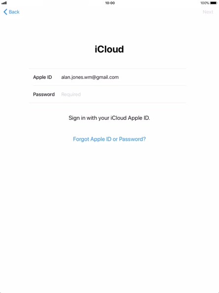 Press the field next to 