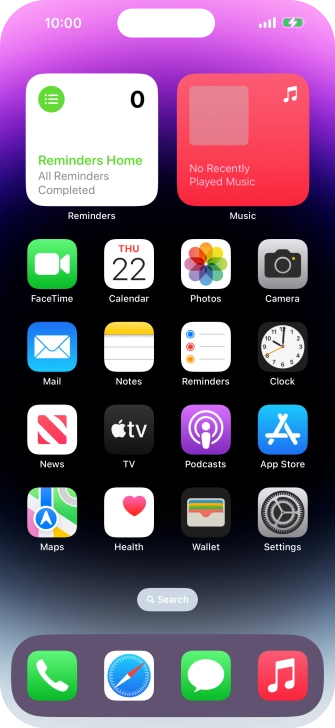 When the battery charging icon is displayed, the battery is charging.