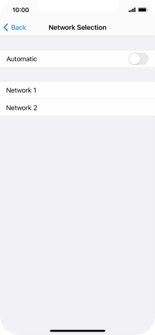 If you turn off the function, press the required network.