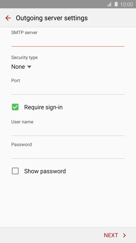 Press the field below 