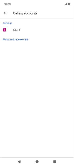 Press the name of the SIM.