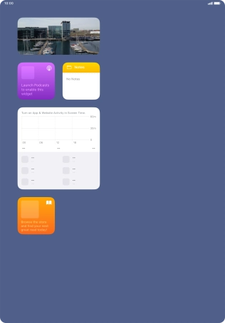 Press and hold the required widget until a pop-up menu is displayed.