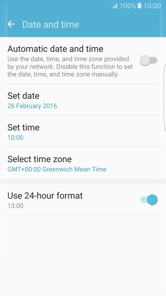 Press Select time zone.