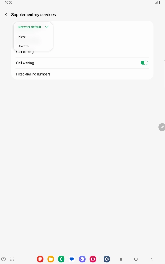 Press Always to turn on caller identification.