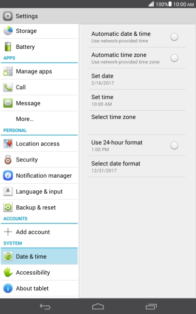 Press the indicator next to 