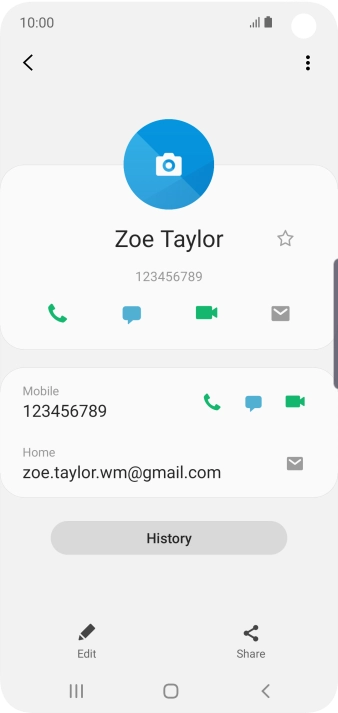 Press the call icon next to the required number.