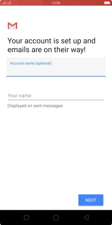 Press Your name and key in the required sender name.