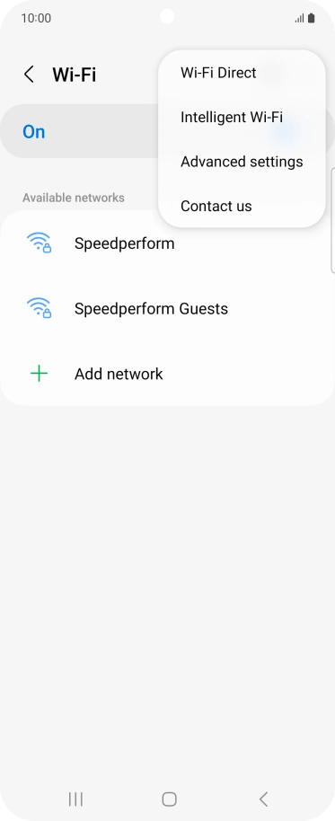 Press Intelligent Wi-Fi.