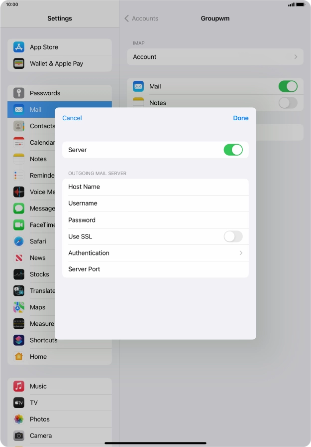 Press Authentication.