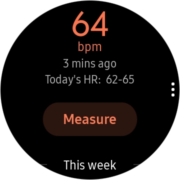 Press Measure and wait while the smartwatch measures your heart rate.