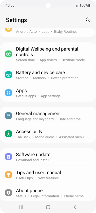 Press Software update.